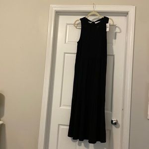 Loft, tiered black maxi, size small, new with tags.